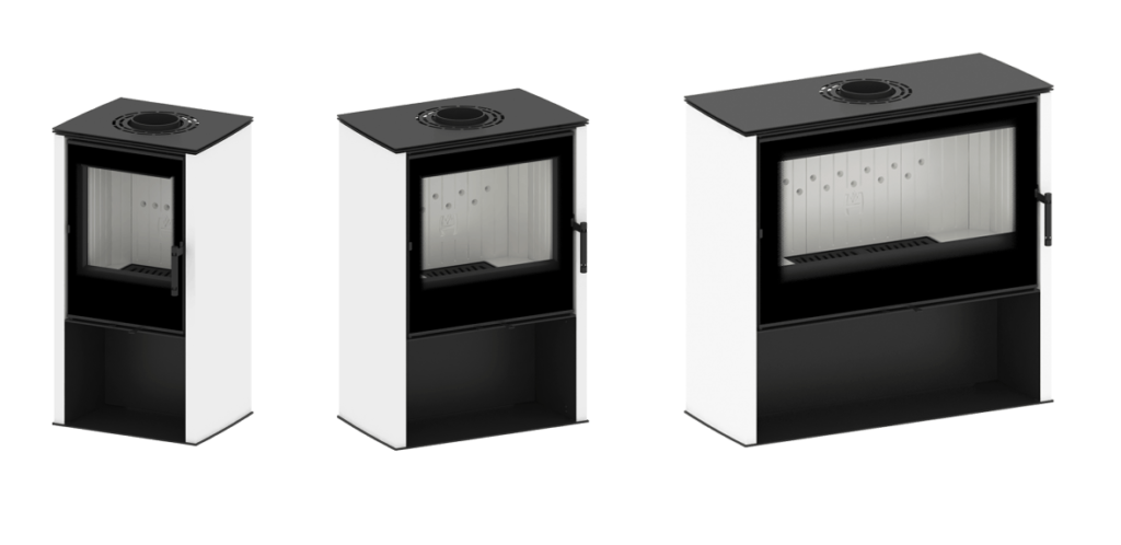 Hitze-LUPO-takkamallit-fireplace-models – Unelmauunit | Takkahuone Helsinki Hitze LUPO -takkamallit valkoisilla kyljillä | Hitze LUPO stove models with white sides