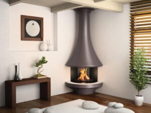 JC Bordelet Eva 992 design-takka kulmamalli | JC Bordelet Eva 992 design fireplace corner model