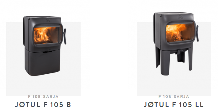 Jøtul F 105 -sarjan kamiinamallit | Jøtul F 105 series stove models