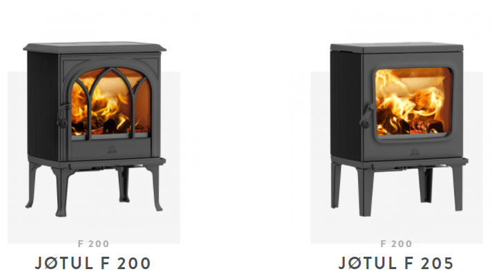 Jøtul F 200 -sarjan kamiinamallit | Jøtul F 200 series stove models