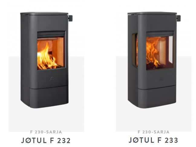 Jøtul F 230 -sarjan kamiinamallit | Jøtul F 230 series stove models