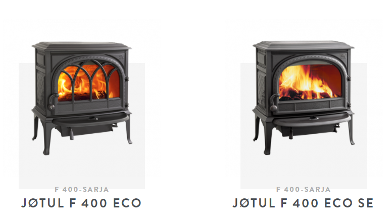 Jøtul F 400 -sarjan kamiinamallit | Jøtul F 400 series stove models