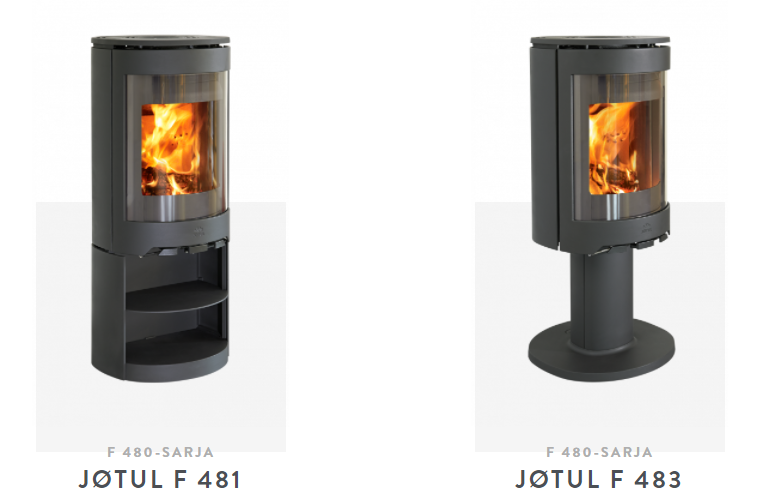 Jøtul F 480 -sarjan kamiinamallit | Jøtul F 480 series stove models