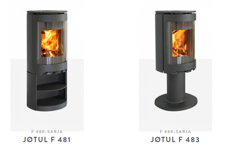 Jotul-F-480-kamiinat-stoves-fireplaces - Unelmauunit Jøtul F 480 -sarjan kamiinamallit | Jøtul F 480 series stove models