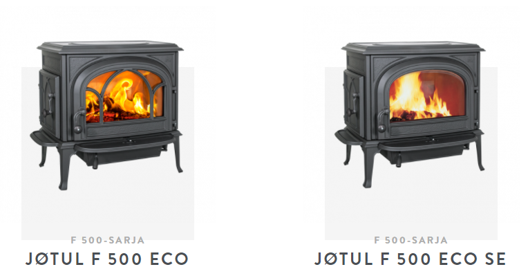 Jøtul F 500 -sarjan kamiinamallit | Jøtul F 500 series stove models