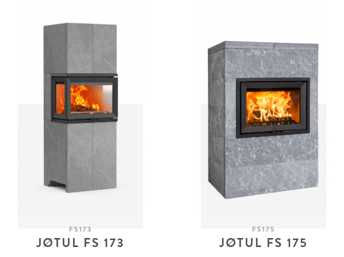 Jøtul FS 170 -sarjan takkamallit | Jøtul FS 170 series fireplace models