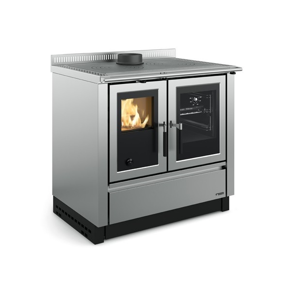 La Nordica Venezia puuhella RST ruostumaton teräs | La Nordica Venezia woodburning cooker stainless steel