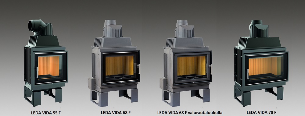 Leda Vida F -takkasydänmallit | Leda Vida F fireplace insert models