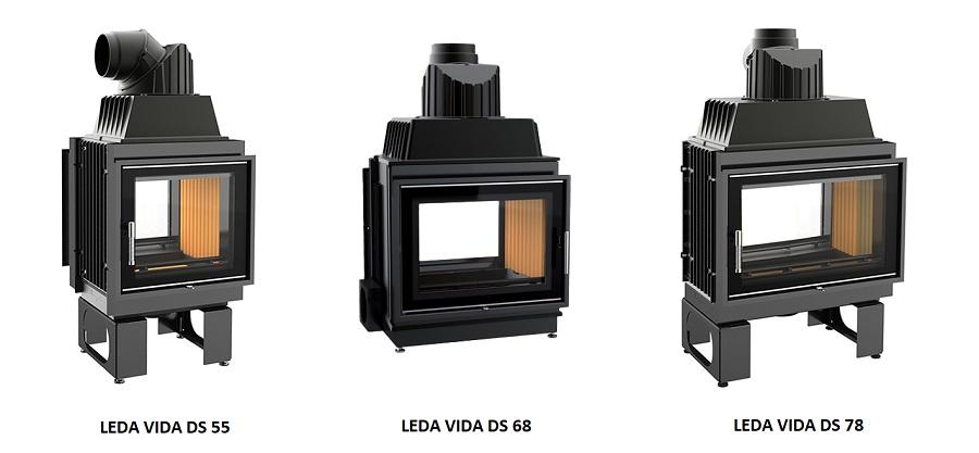 Leda Vida DS -takkasydänmallit | Leda Vida DS fireplace insert models
