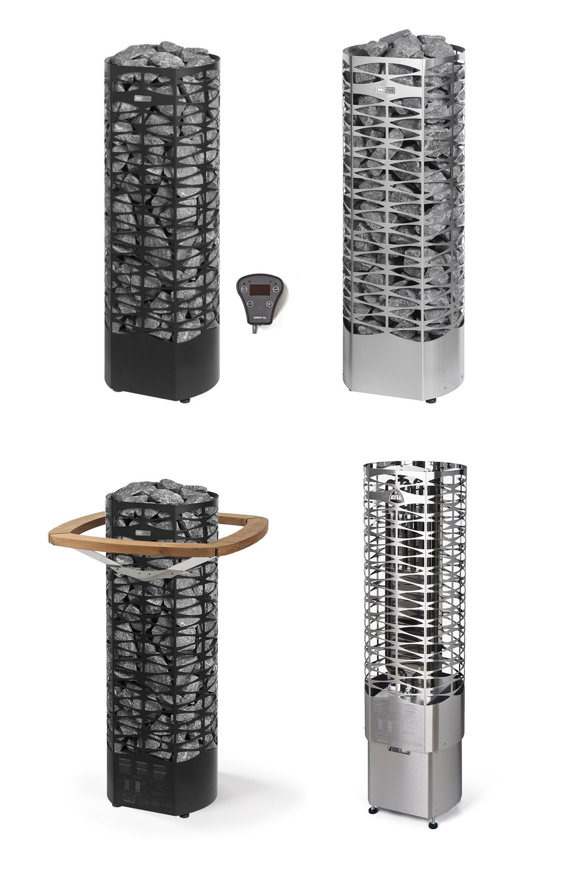 Narvi Saana -sähkökiuas ja lisätarvikkeet | Narvi Saana electrical sauna heater and accessories
