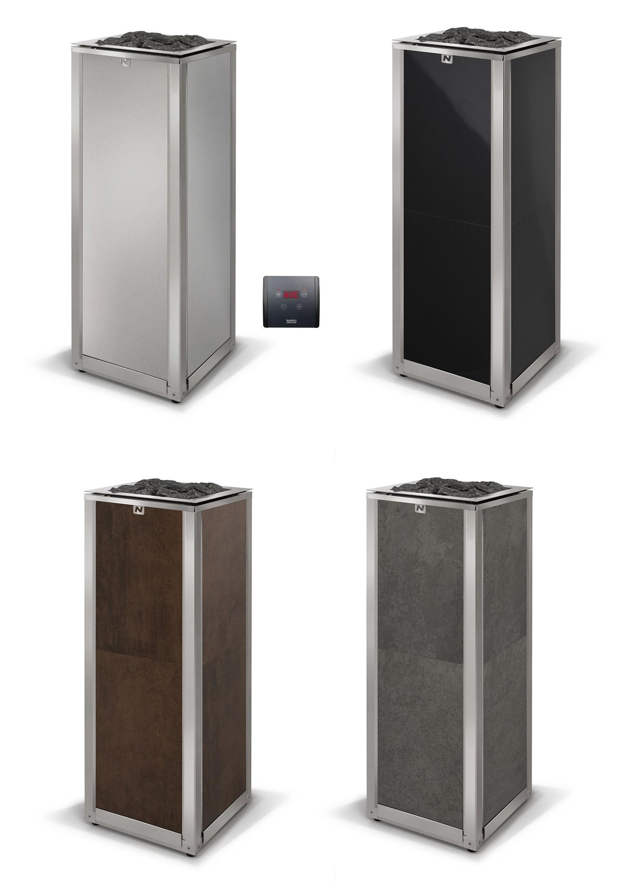 Narvi-Style-kiuas-sahkokiuasmallit-electrical-sauna-heater-models - Unelmauunit Narvi Style -sähkökiuasmallit | Narvi Style electrical sauna heater models