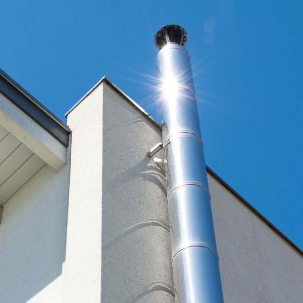 Schiedel Permeter Smooth Air savupiippu teräspiippu korvausilmalla | Schiedel Permeter Smooth Air steel chimney with combustion air ventilation