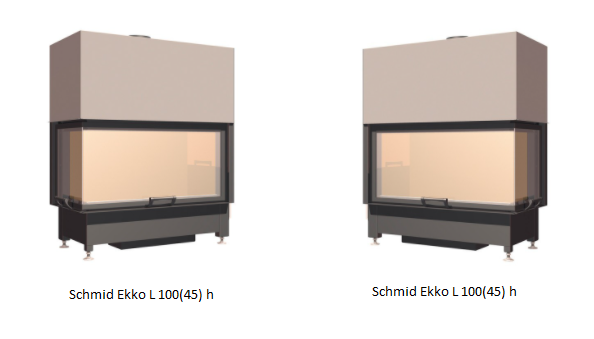 Schmid Ekko 100 -takkasydänmallit | Schmid Ekko 100 fireplace insert models