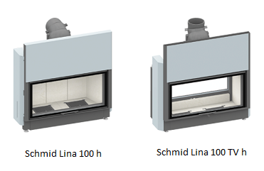Schmid Lina 100 -takkasydänmallit | Schmid Lina 100 fireplace insert models