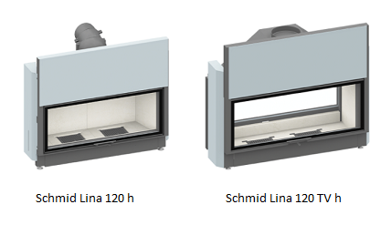 Schmid Lina 120 -takkasydänmallit | Schmid Lina 120 fireplace insert models