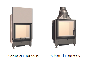 Schmid Lina 55 -takkasydänmallit | Schmid Lina 55 fireplace insert models