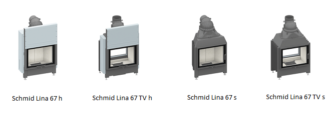 Schmid Lina 67 -takkasydänmallit | Schmid Lina 67 fireplace insert models