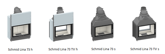 Schmid Lina 73 -takkasydänmallit | Schmid Lina 73 fireplace insert models