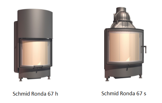 Schmid Ronda 67 -takkasydänmallit | Schmid Ronda 67 fireplace insert models