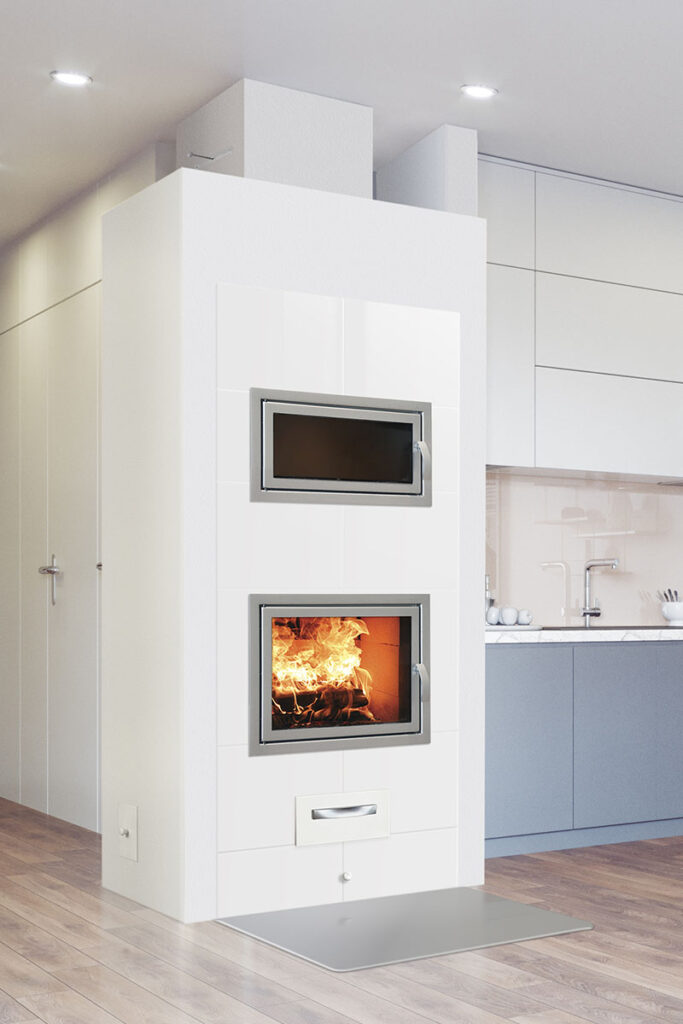 Warma-Uunit Fiona 100 varaava takkaleivinuuni | Warma-Uunit Fiona 100 heat-storing fireplace with baking oven