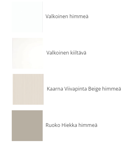 Warma-Uunit Salli leivinuuni kaakelivärit | Warma-Uunit Salli baking oven tile colors