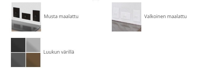 Warma-Uunit alasarjan värivaihtoehdot | Warma-Uunit fireplace bottom cover options