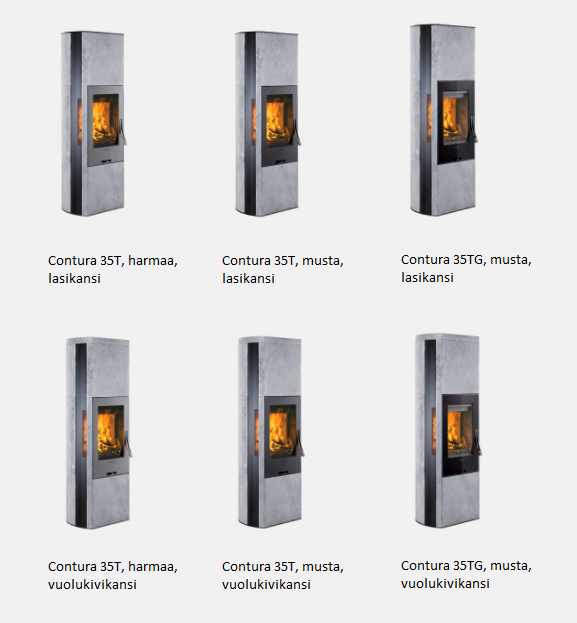 Contura 35T korkea kiertoilmatakkamallit | Contura 35T high stove models