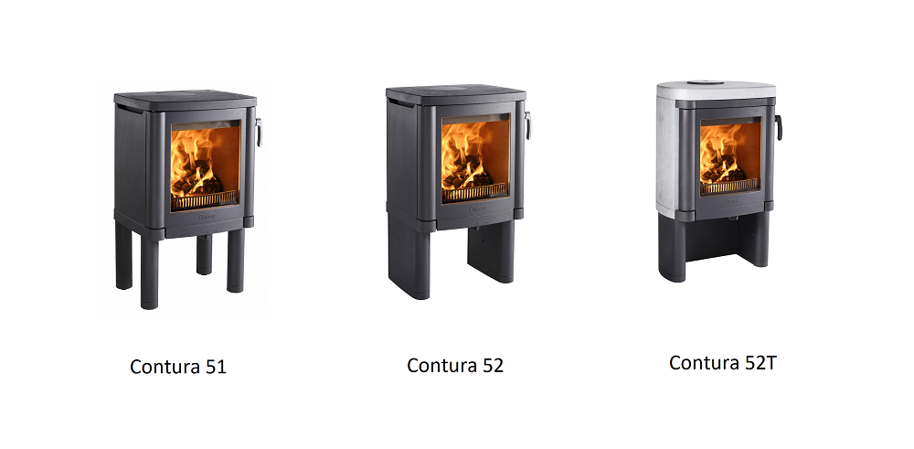 Contura 51, 52 ja 52T kiertoilmatakkamallit | Contura 51, 52 and 52T stove models