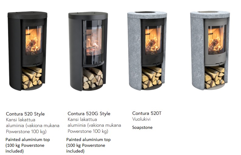 Contura 520 Style -takkamallit | Contura 520 Style stove models