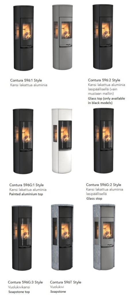 Contura 596 Style -takkamallit | Contura 596 Style stove models