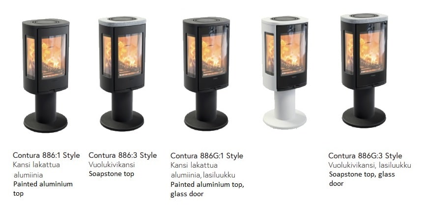 Contura 886 Style -takkamallit | Contura 886 Style stove models