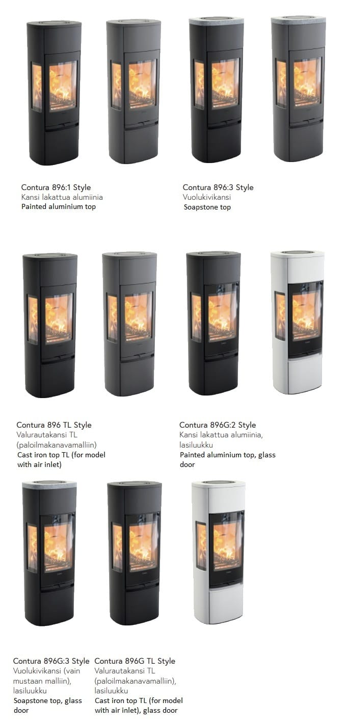 Contura 896 Style -takkamallit | Contura 896 Style stove models