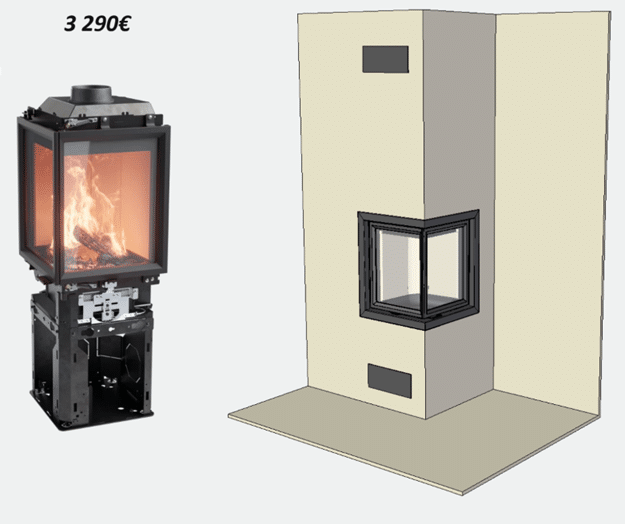 Contura i400 kiertoilmatakkasydän | Contura i400 fireplace insert