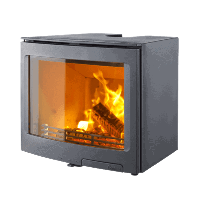 Contura i5 musta takkasydän panoraamaovella | Contura i5 black fireplace insert with panorama door