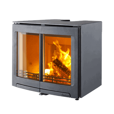Contura i5 musta takkasydän tuplaovella | Contura i5 black fireplace insert with double door
