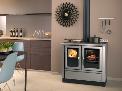 La Nordica Venezia puuhella RST ruostumaton teräs | La Nordica Venezia woodburning cooker stainless steel