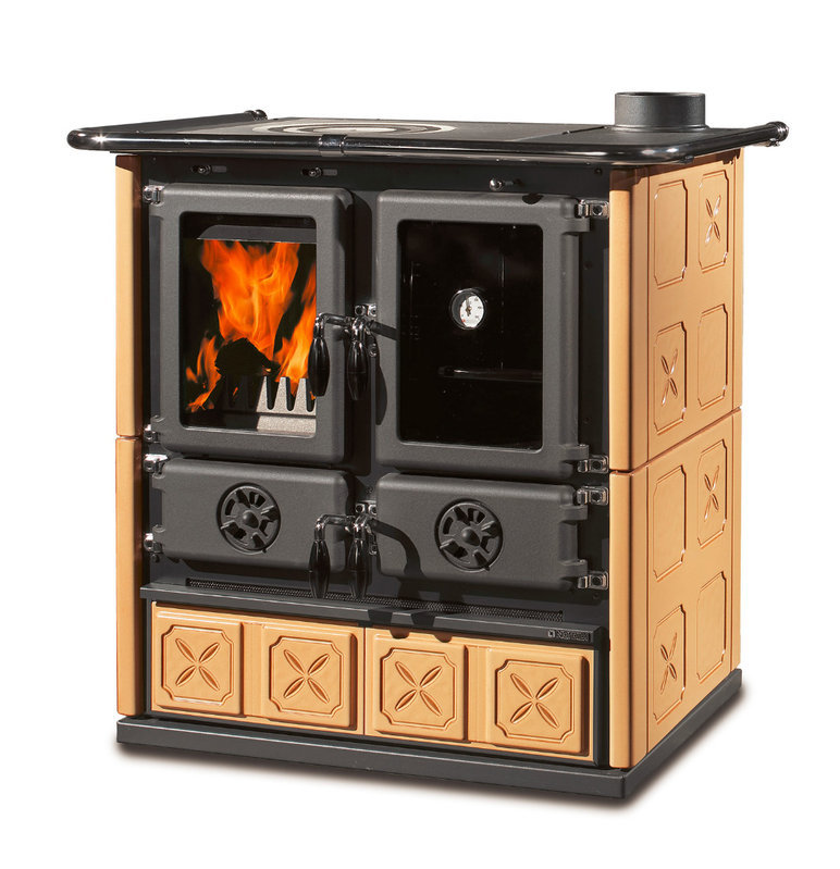 lanordica-Rosetta-Maiolica-puuhella-oikea-kahvi-woodburning-cooker-right-cappucino - Unelmauunit La Nordica Rosetta Maiolica -puuhella | La Nordica Rosetta Maiolica woodburning cooker