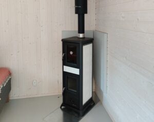 Gemma Forno takka siirtolapuutarhamökkiin