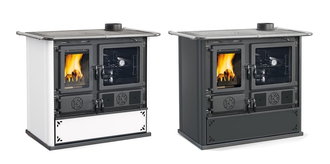La Nordica Rosa 5.0 -puuhellamallit, teräs | La Nordica Rosa 5.0 woodburning cooker models, steel