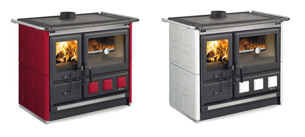 La Nordica Rosa XXL Maiolica -puuhellamallit | La Nordica Rosa XXL Maiolica woodburning cooker models