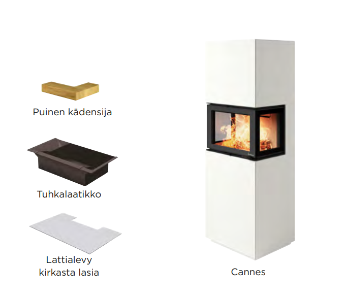 Nordpeis Cannes -kiertoilmatakkamalli | Nordpeis Cannes stove model